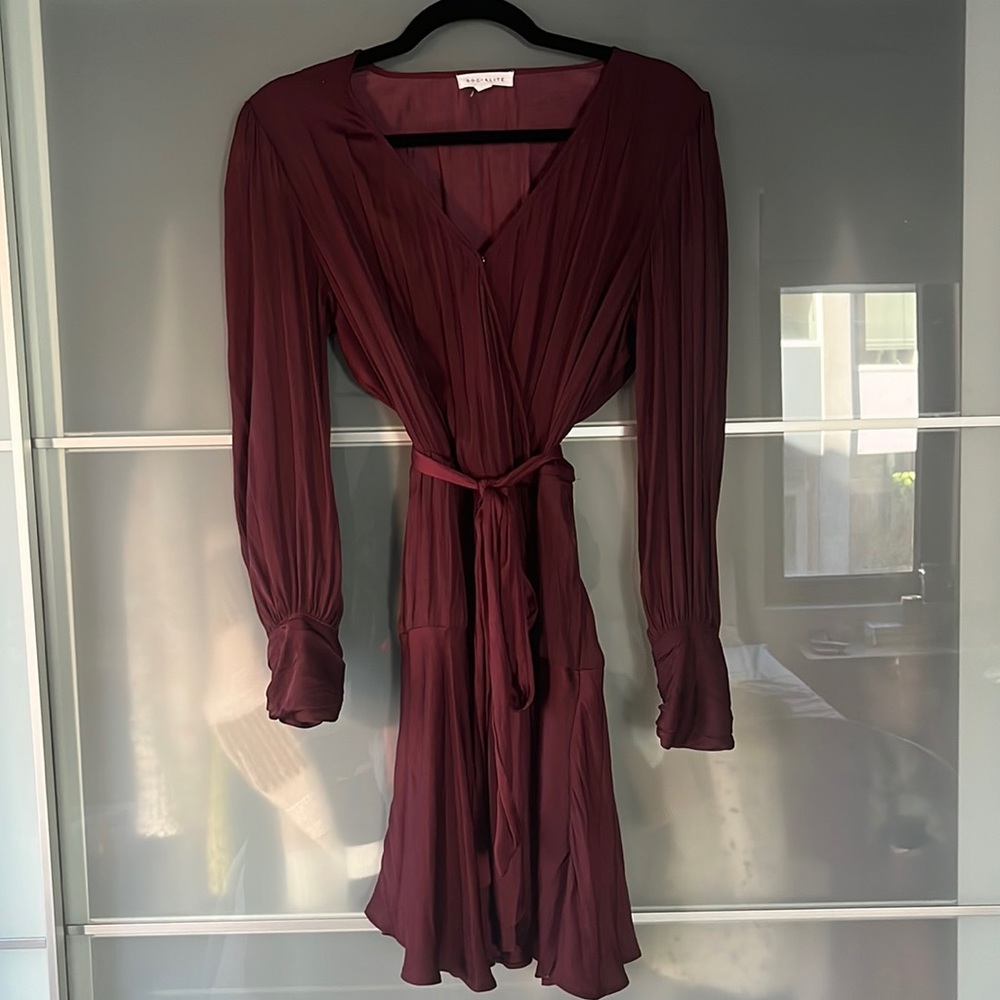 Socialite Long Sleeve Wrap Dress